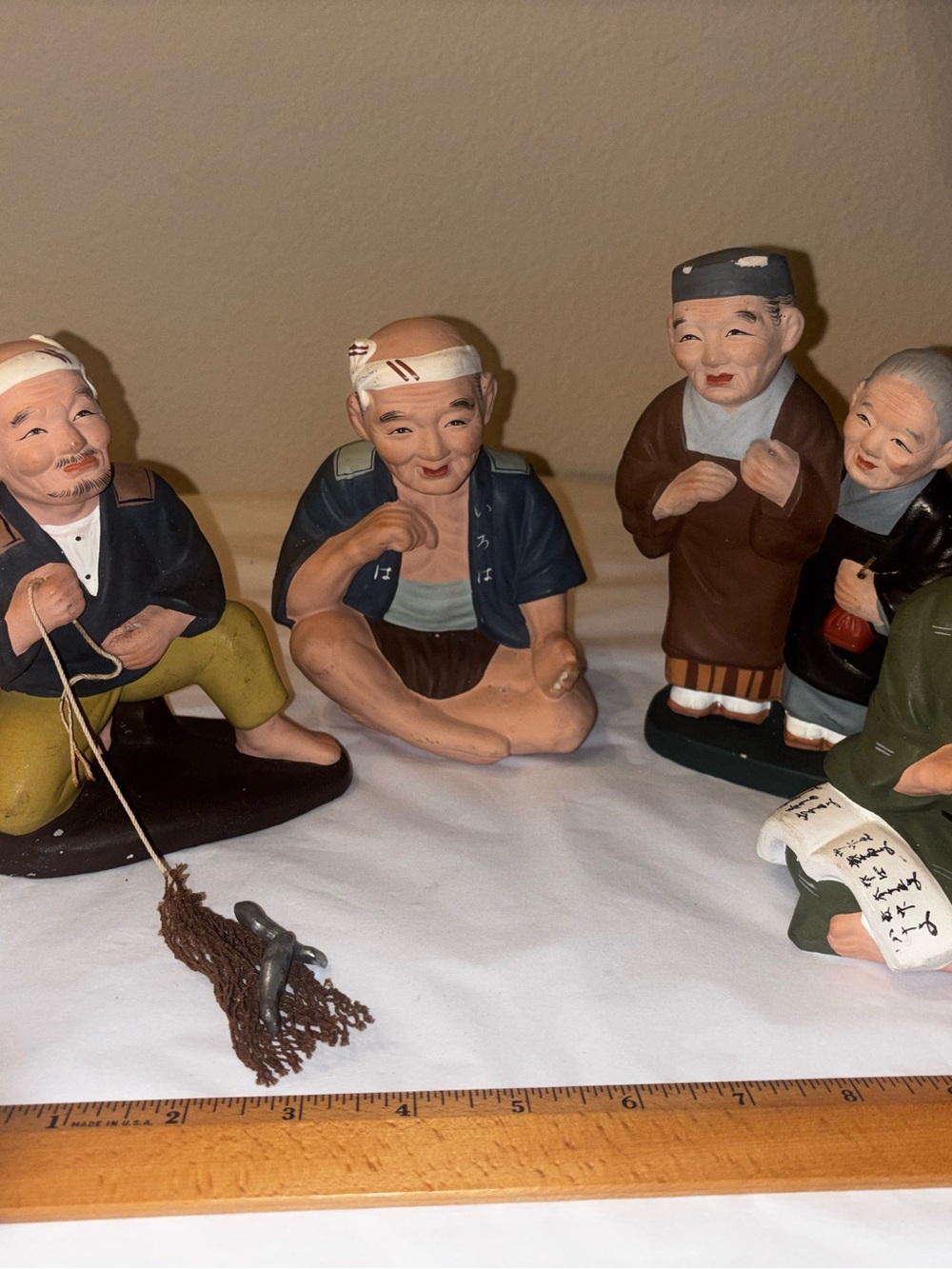 4 Vintage Hakata Urasaki  Figurines (see all photos) Japan